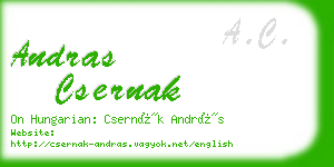 andras csernak business card